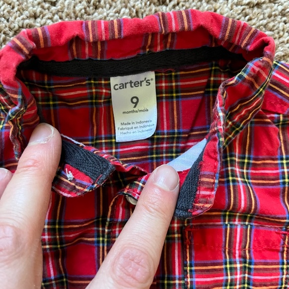 2 Carter's Unisex Christmas / Holiday Tops, Size 9 Months - Picture 5 of 6